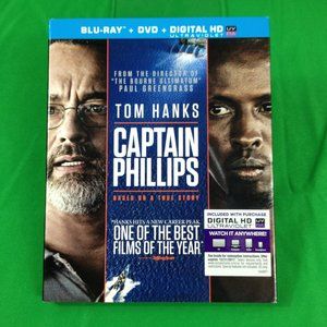 Captain Phillips -2013 - Combo Blu/Ray DVD Pack W/Slipcover - Rated PG 13 - Used
